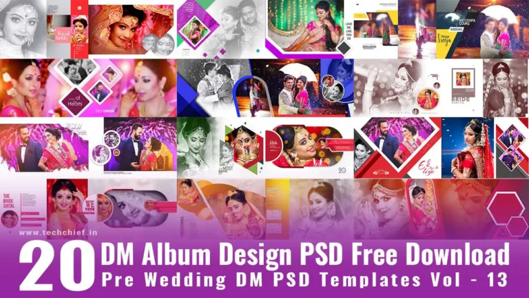 20 Wedding Album DM 12X36 PSD Templates Free Download